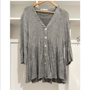 Zara Heather Gray Top